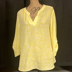 CHAUS NEW YORK QUARTER SLEEVE BLOUSE